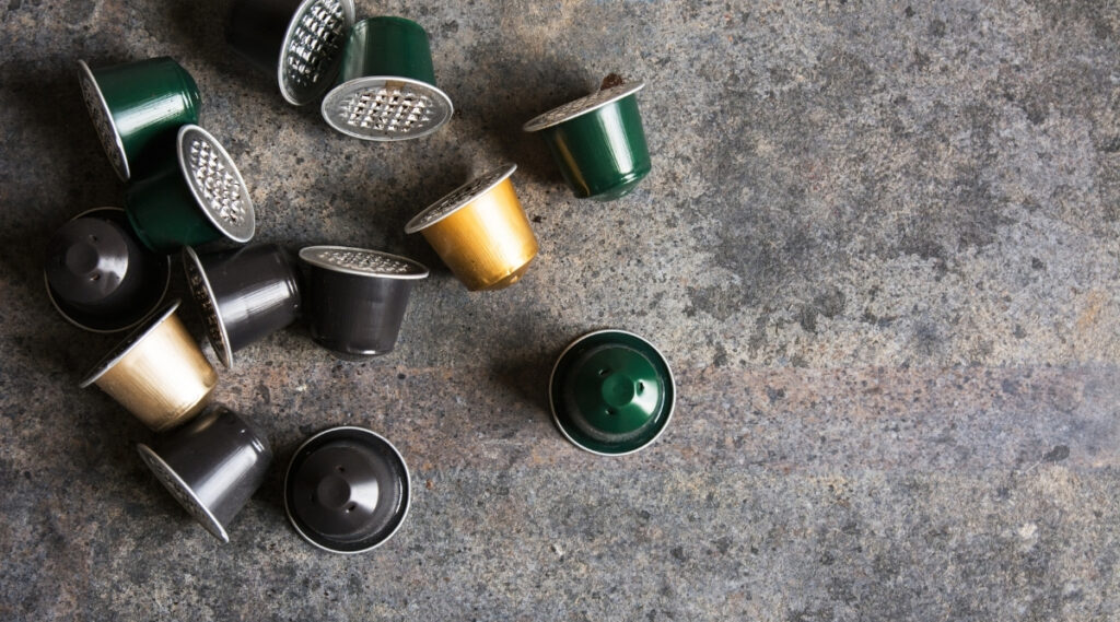 Various Nespresso capsules ready for brewing. 