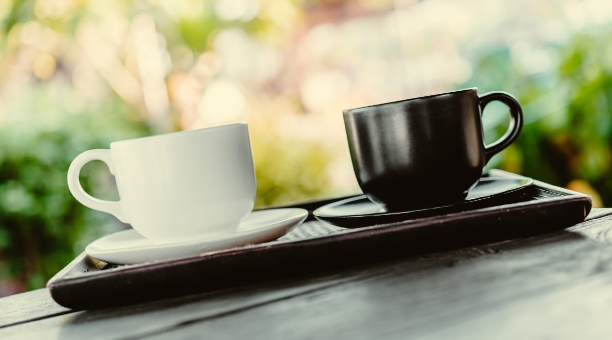 Coffee brewed by Keurig K-Slim and K-Classic side by side.