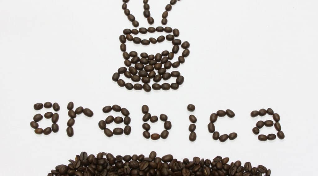 The best Arabica coffee beans used to spell the word arabica. 