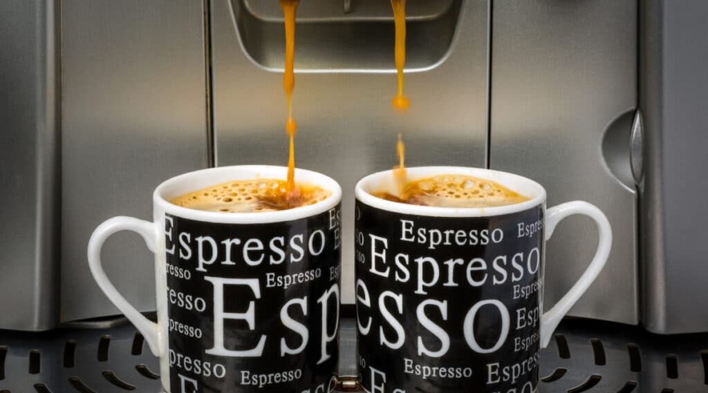 Nespresso machines making espresso