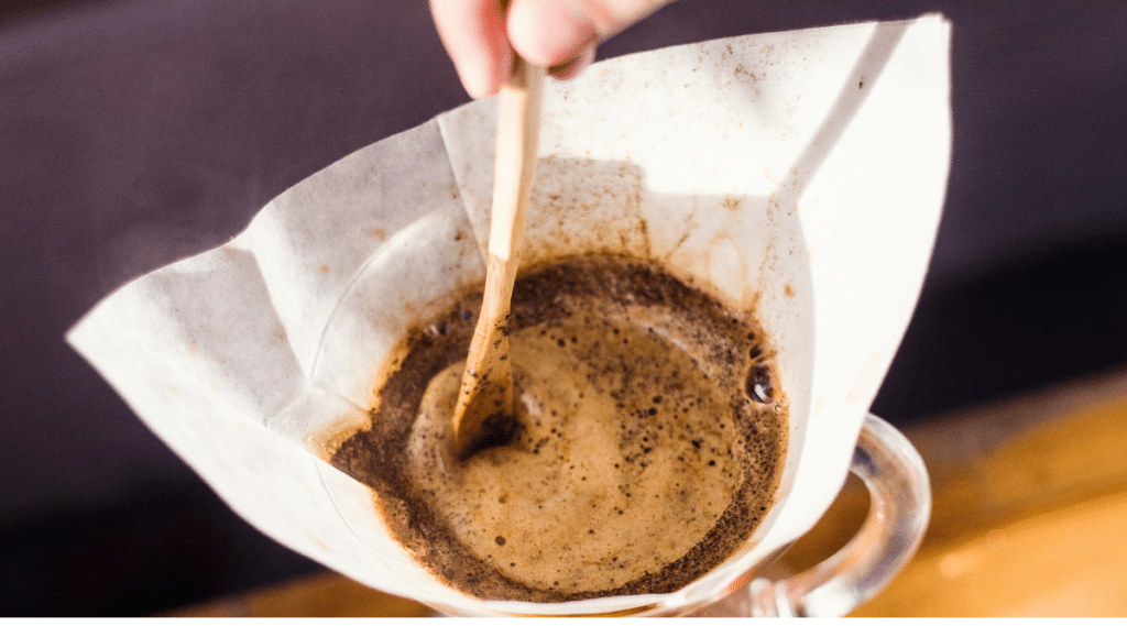 Blooming the coffee is the most important step of the Chemex brewing process.