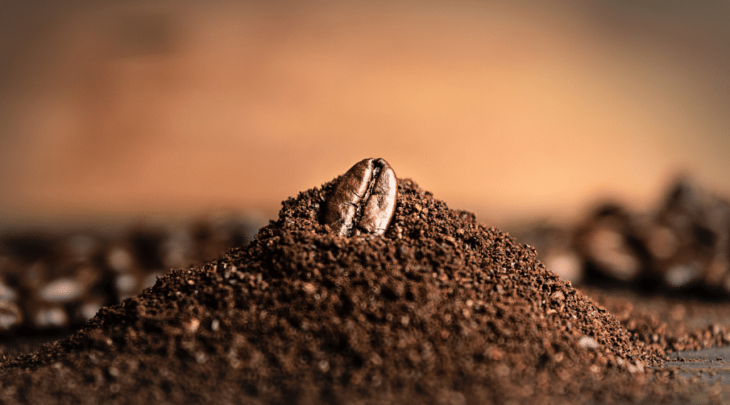 Typically a coarse grind is used when brewing coffee with a french press.