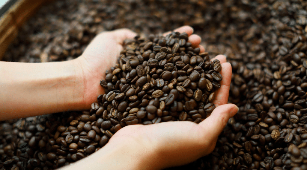 Coffee is made using a specific growing and roasting process.